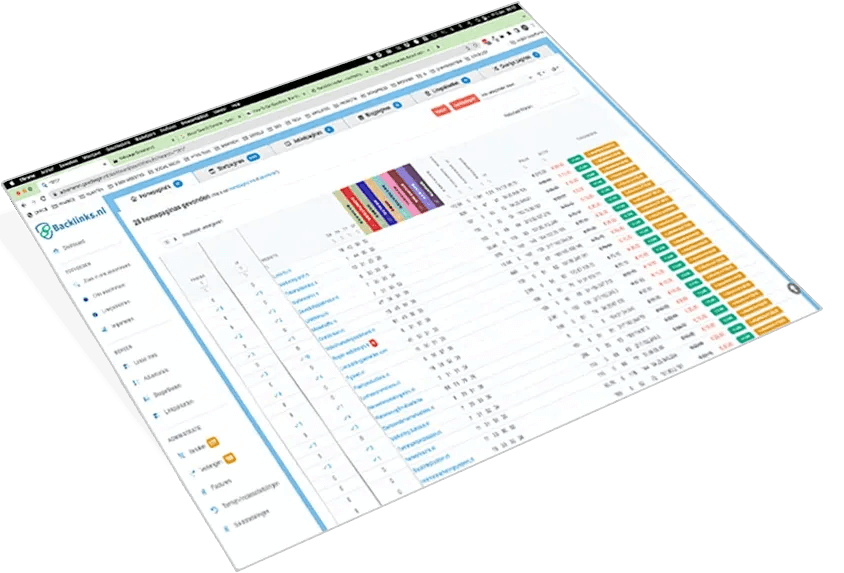 Voorbeeld backlinks.nl systeem