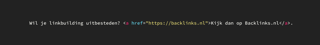 Voorbeeld partial branded backlink